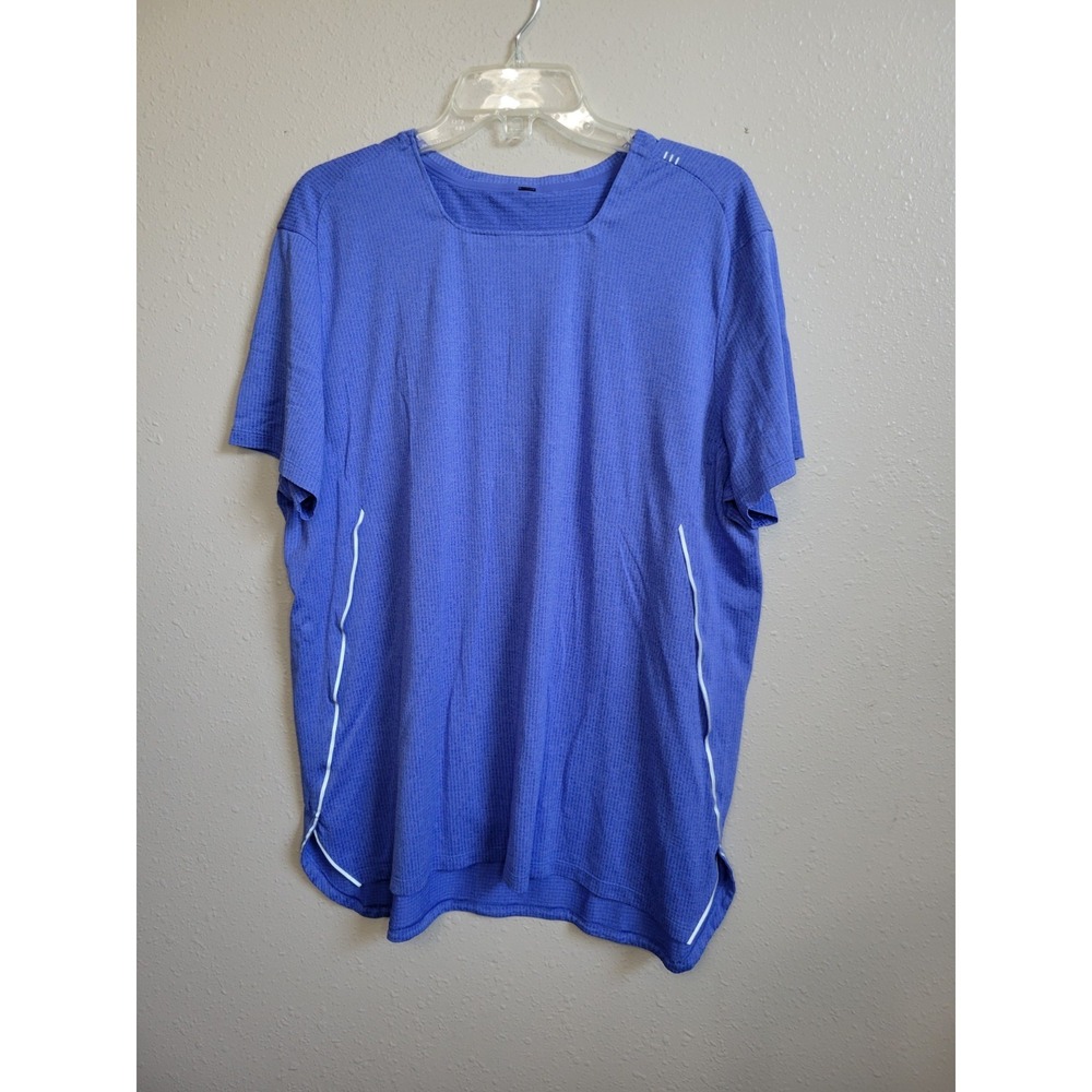 Lululemon Shirt Men's Blue Metal Vent Tech Reflective Ventilation Running XL